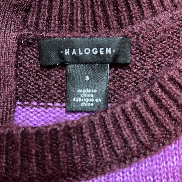 Halogen Striped Crew Neck Sweater Size Small - Picture 7 of 10